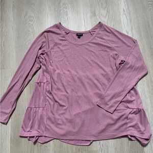 Torrid Hi Low Long Sleeve T- Shirt Top, Pink, 1, 14/16 NWOT